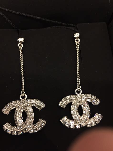 chanel earrings diamond drop|where to buy Chanel earrings.